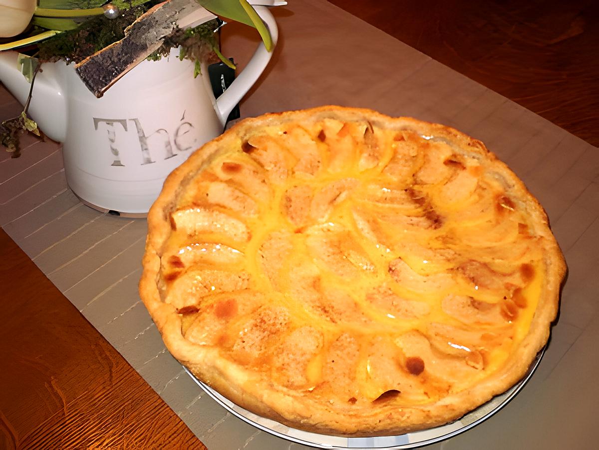 recette tarte aux pommes à la crème patisssière
