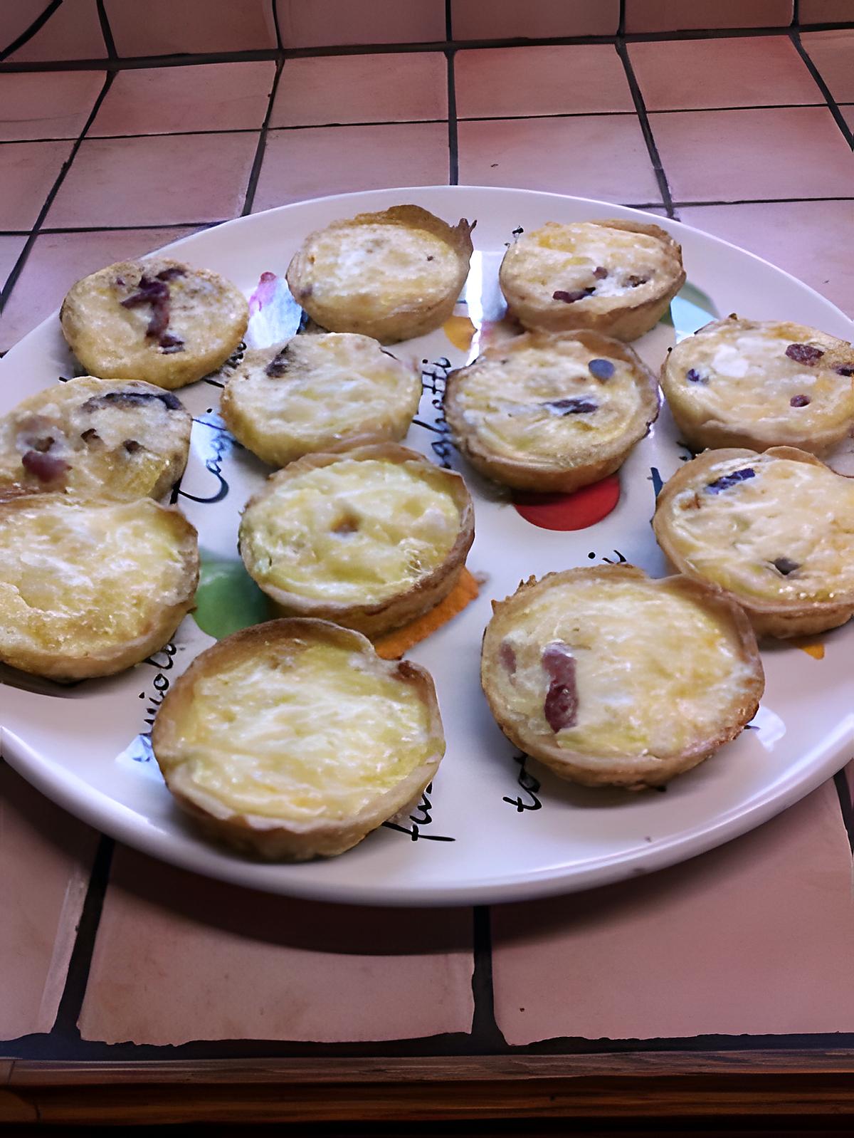 recette Mini quiches au fromage à reclette