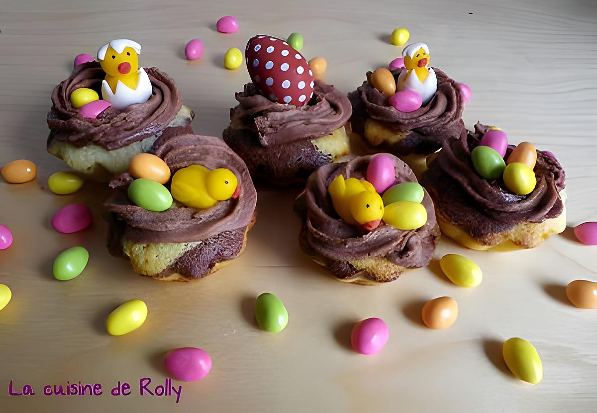 recette Cupcakes de Pâques aux trois chocolats