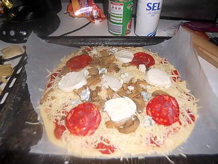 recette Pizza chorizo et calzone