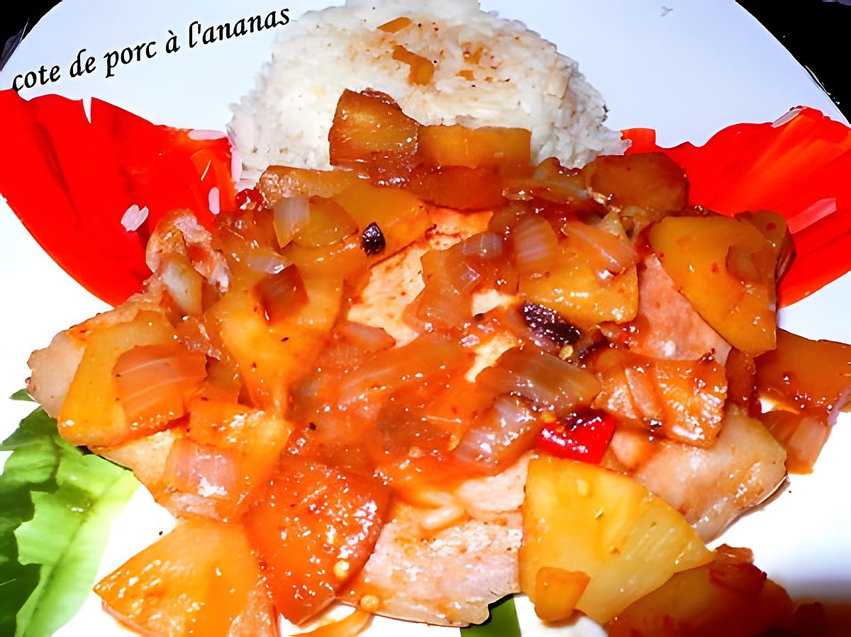 recette Côte de porc à l’ananas