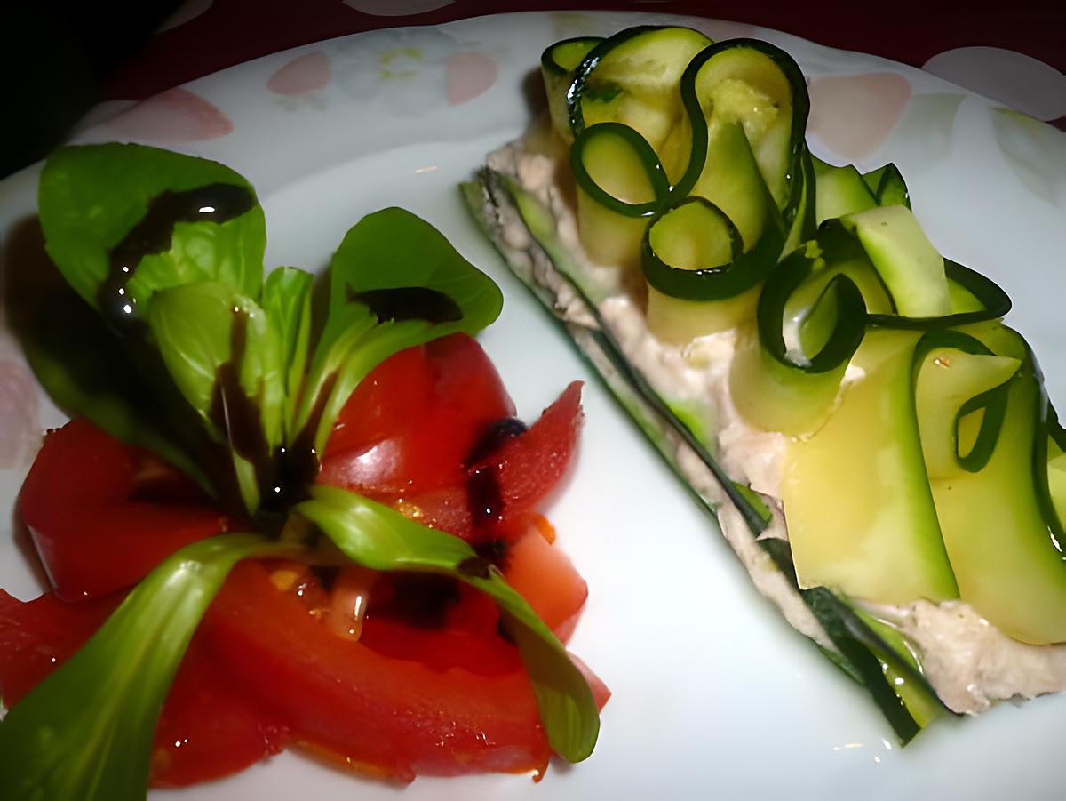 recette mille de feuille de courgettes et thon