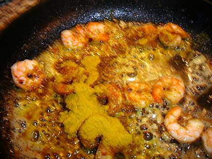 recette Filet de Cabillaud aux crevettes sauce curry