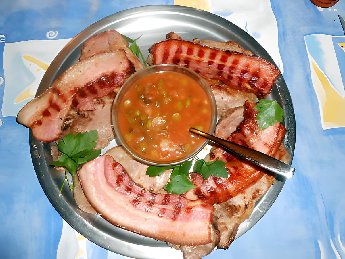 recette Cotes de porc grillées a la sauce charcutiére
