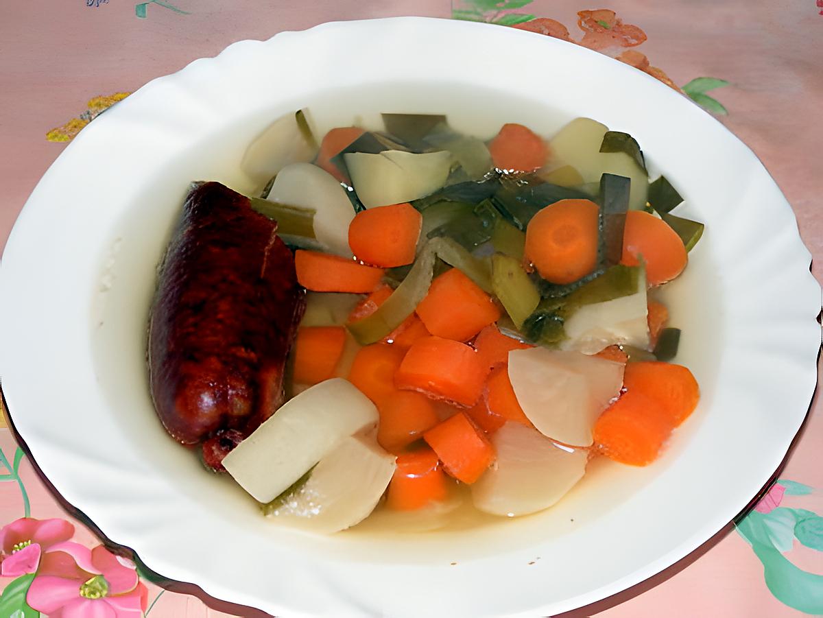 recette Soupe aux saucisses de Montbéliard