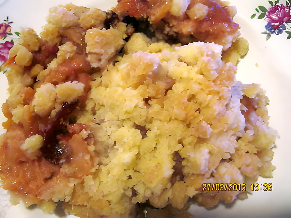 recette Crumble bananes orange