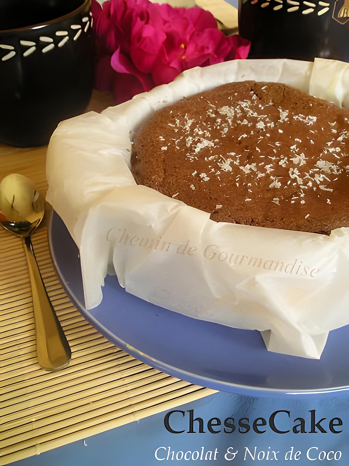 recette CheeseCake Chocolat & Noix de Coco