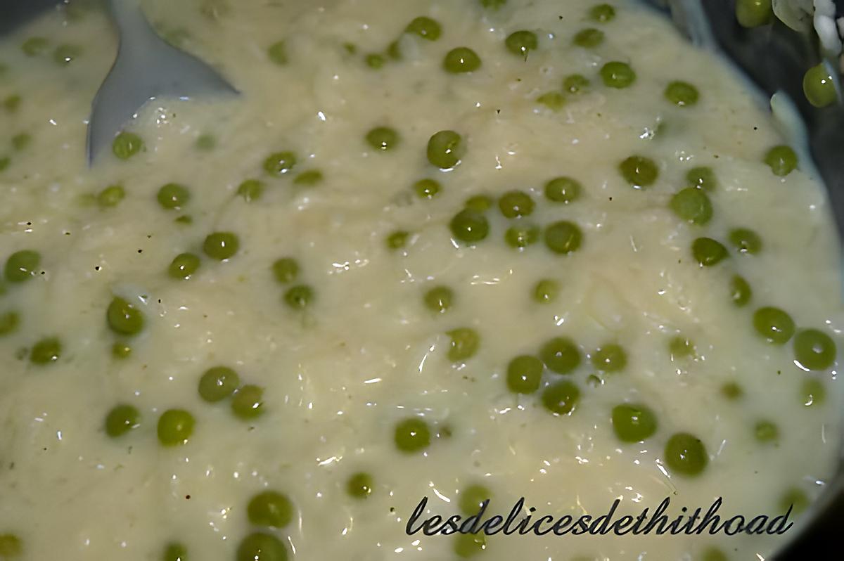 recette risotto au peits pois et parmesan