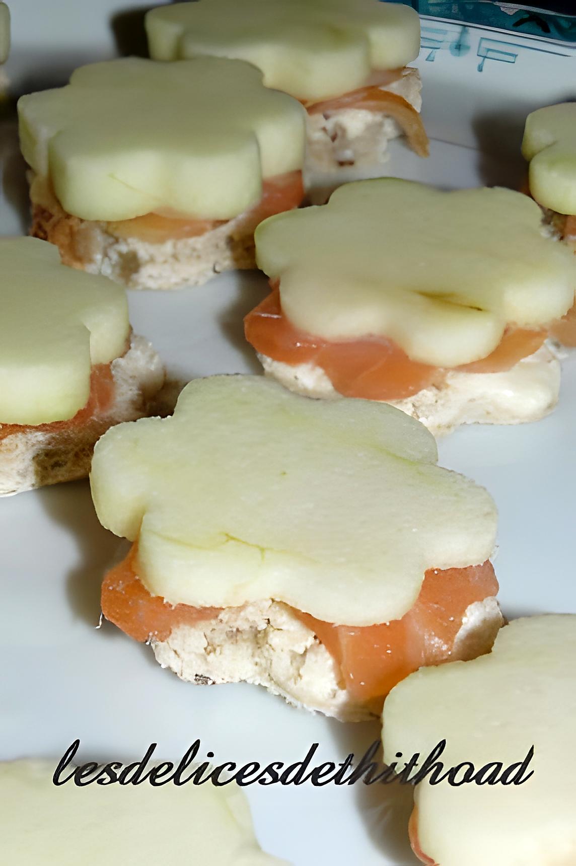 recette toast suamon fumé et pomme