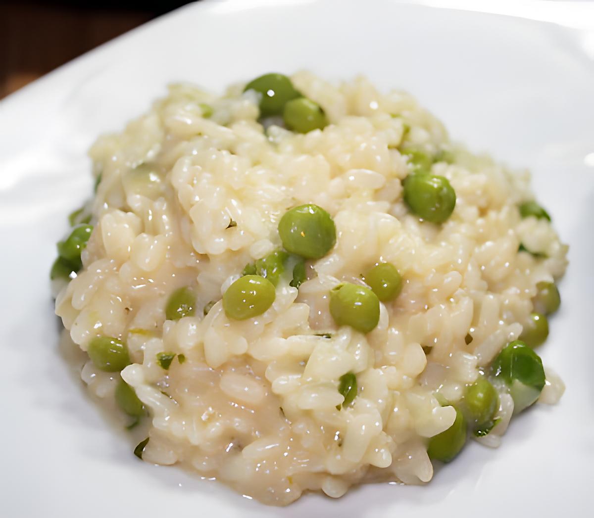 recette Risotto aux petit-pois frais