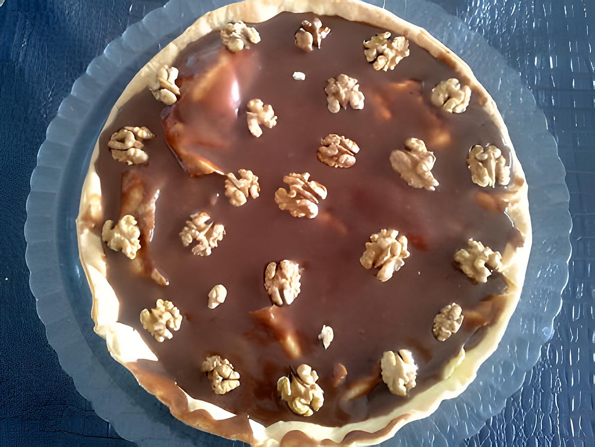 recette Tarte carambar beurre salé aux noix