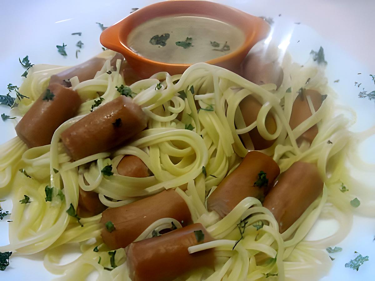 recette Spaghettis aux snacks.