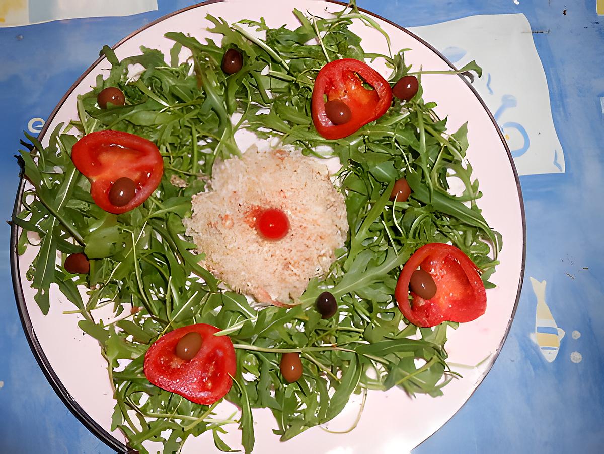 recette Salade de roquette aux crabes