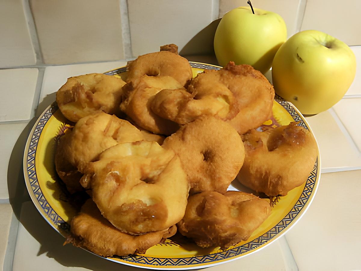 recette beignets aux pommes à la fleur d'oranger