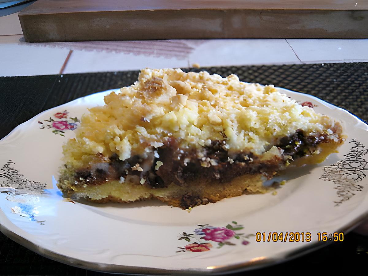 recette Torta sbriciolata ricotta e cioccolato (Gateau  à la ricotta et chocolat façon crumble)