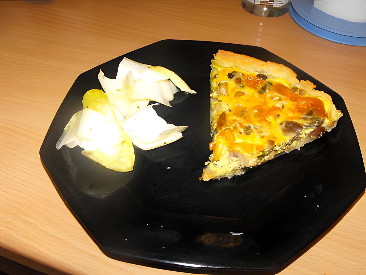 recette QUICHE AUX FRUITS DE MER ET CHAMPIGNONS