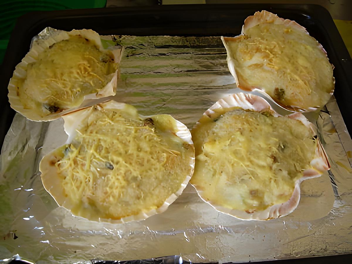 recette Coquille de st jacques à base de crevette et  de moules