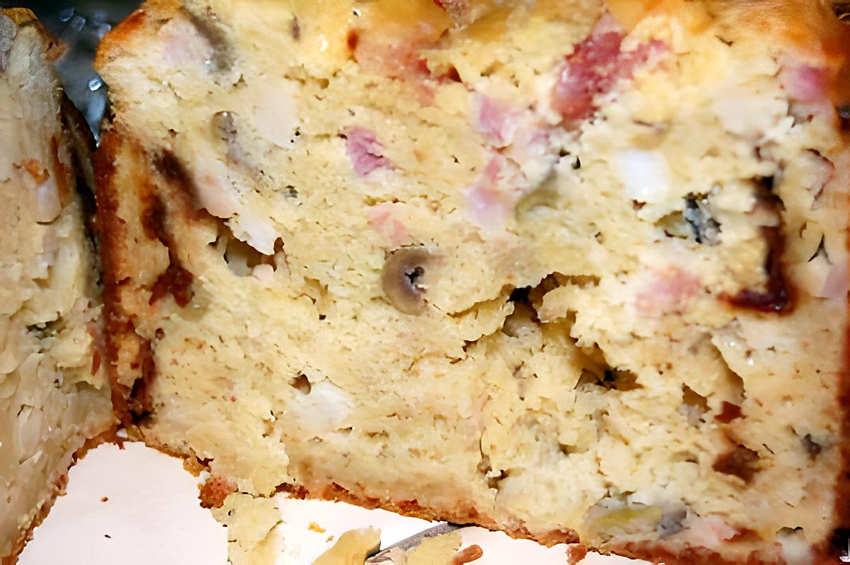 recette Cake jambon-olives-tomates à la MAP