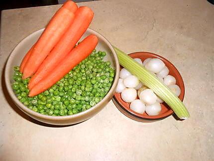 recette Sauté de dinde aux petits pois