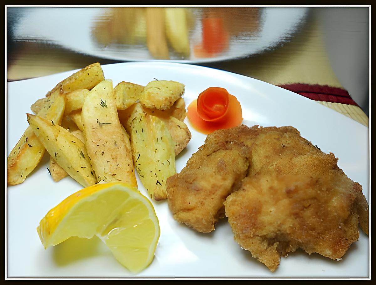 recette nuggets de poulet / frites au thym maison