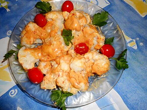 recette Choux fleurs a la mayonnaise pimentée