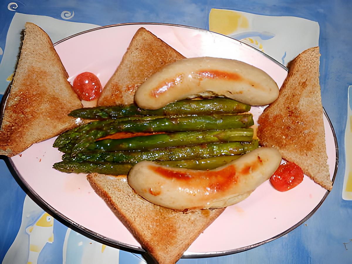 recette Boudin blanc aux asperges vertes