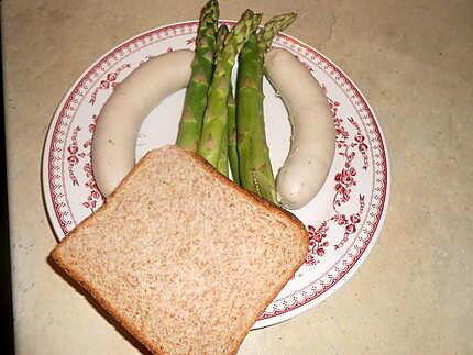 recette Boudin blanc aux asperges vertes