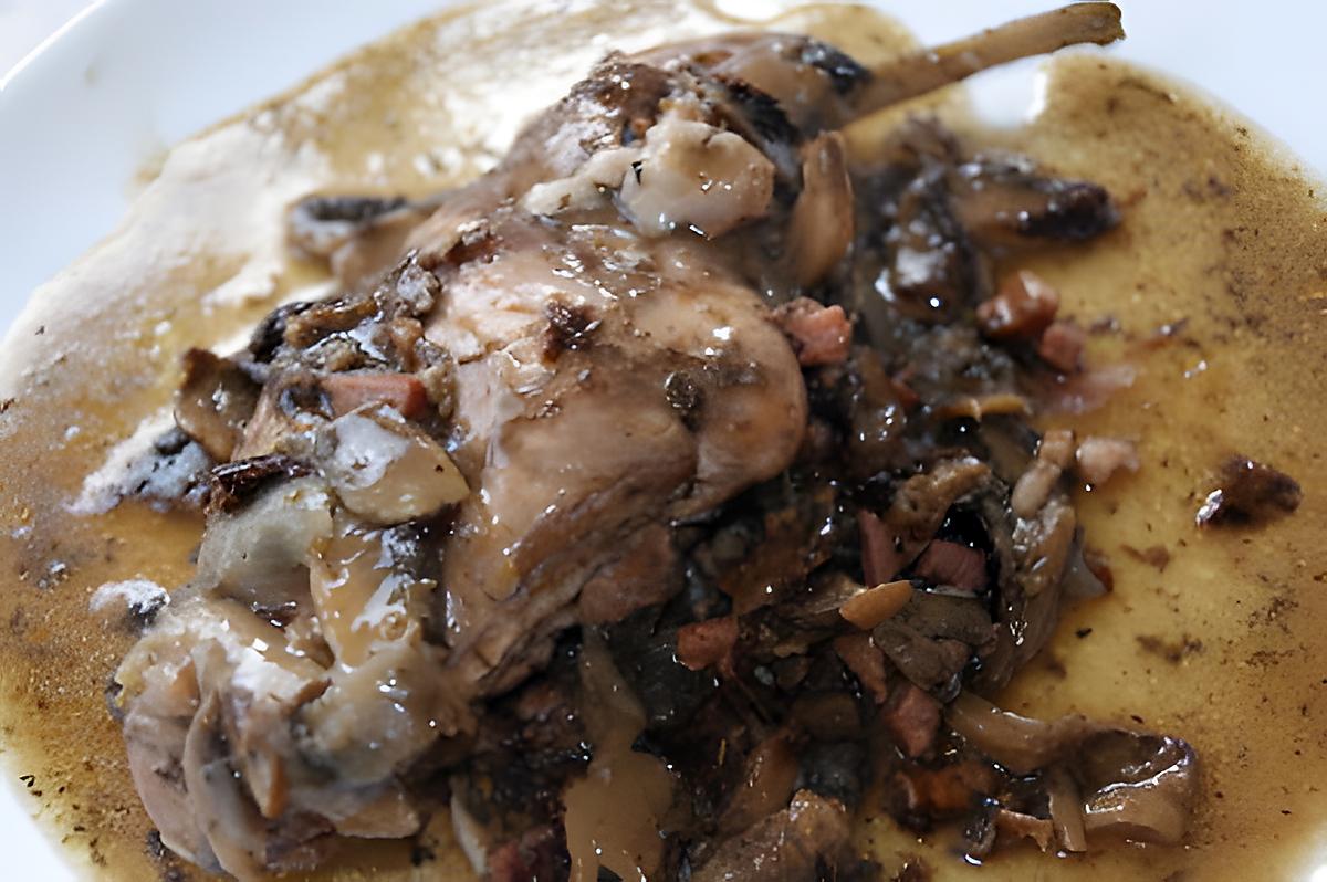 recette Lapin aux champignons tout simple