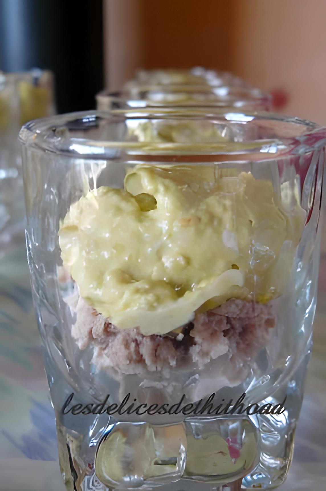 recette verrine de petits pois carottes et thon