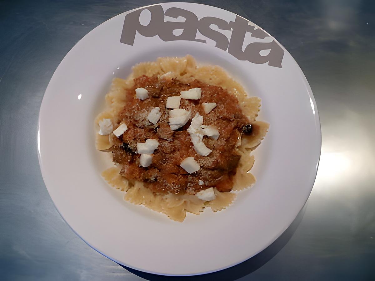 recette Farfalle alla parmigiana