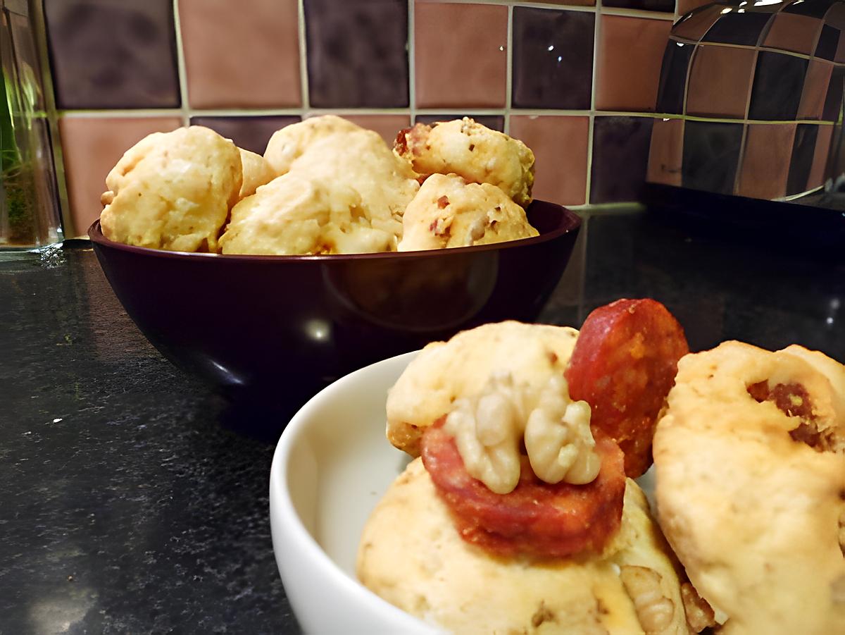 recette Cookies chorizo, noix et parmesan