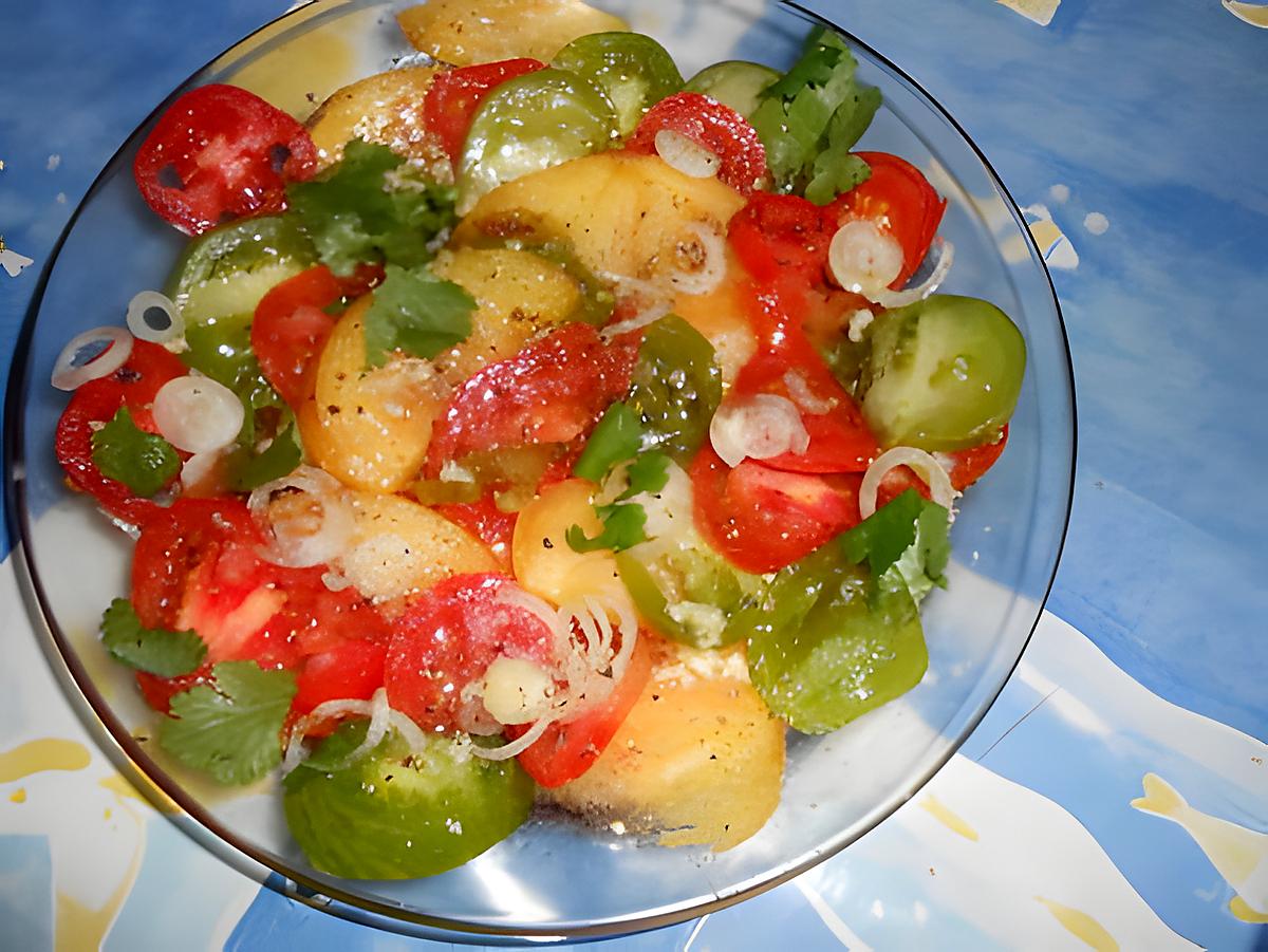 recette Salade de tomates en couleur