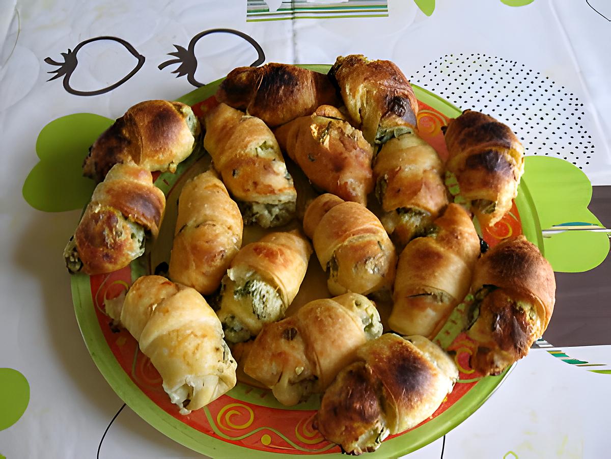 recette Petits croissants au chèvre