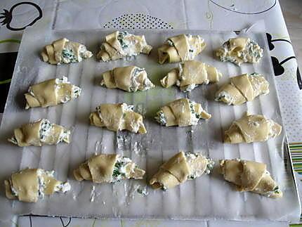 recette Petits croissants au chèvre