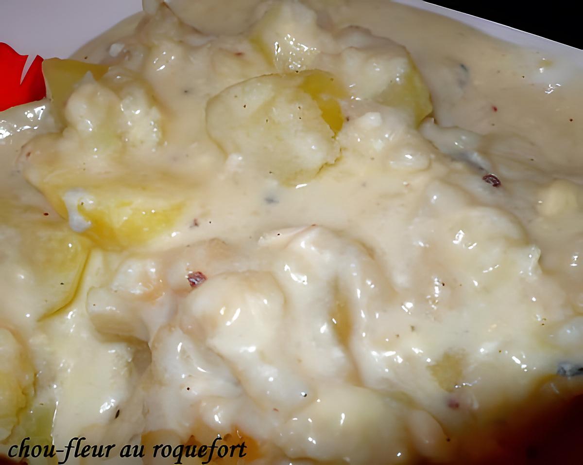 recette chou-fleur au roquefort