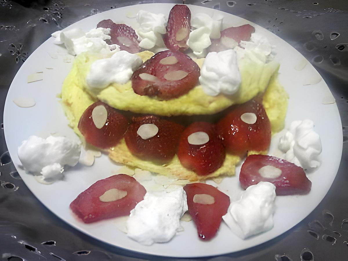 recette Omelette sucrée aux fraises.