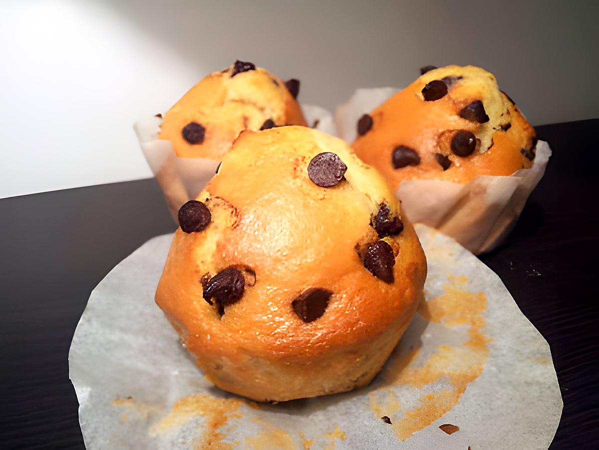 recette muffin aux pepites de chocolat