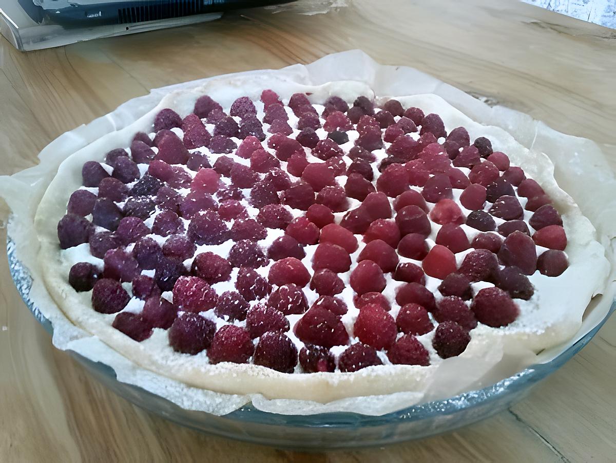 recette Tarte Framboise et Ganache Chocolat Blanc - Framboise