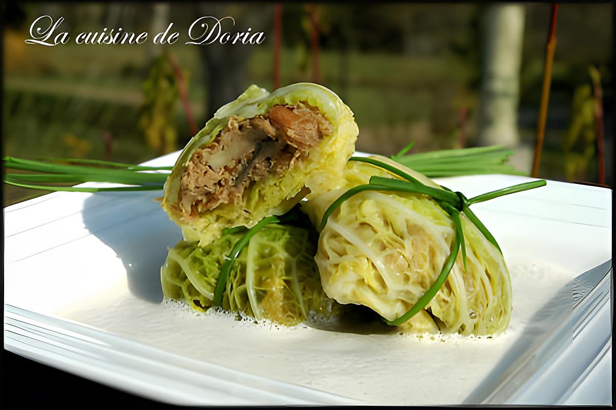 recette Ballotins d'aiguillettes confites de canard à la soupe de lentilles