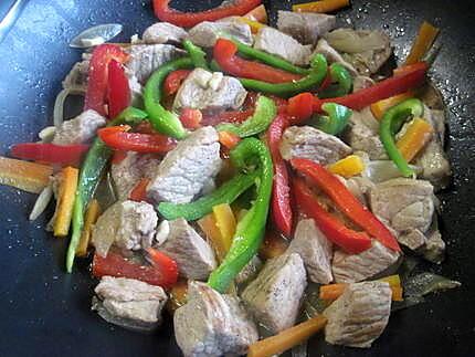 recette Sauté  de  veau aux légumes et au curcuma.