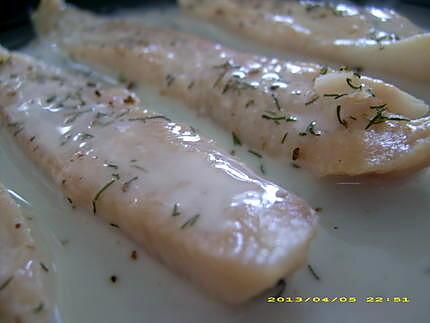 recette filets de sole à la crème de vanille (diététique)