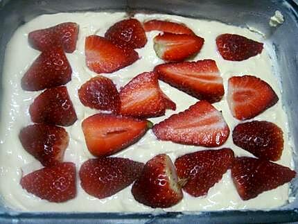 recette Clafoutis  et  fraises  au   mascarpone.