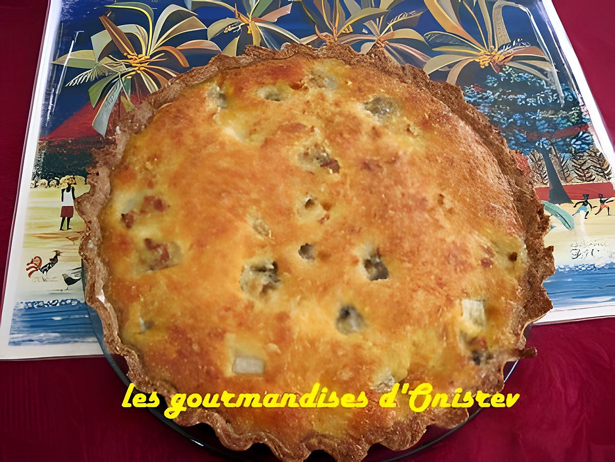 recette Tarte banane et noix de coco sur fond de tarte spéculos