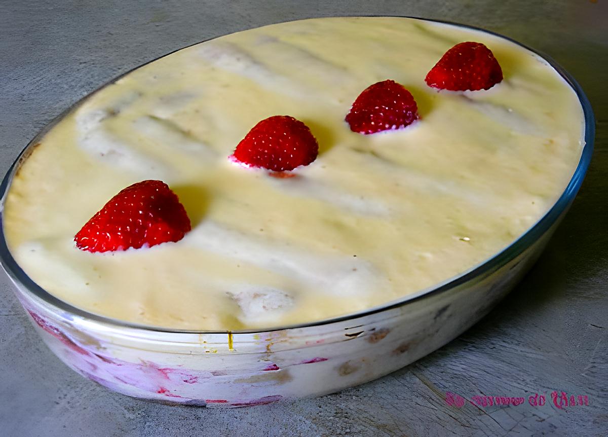 recette Tiramisu aux fraises