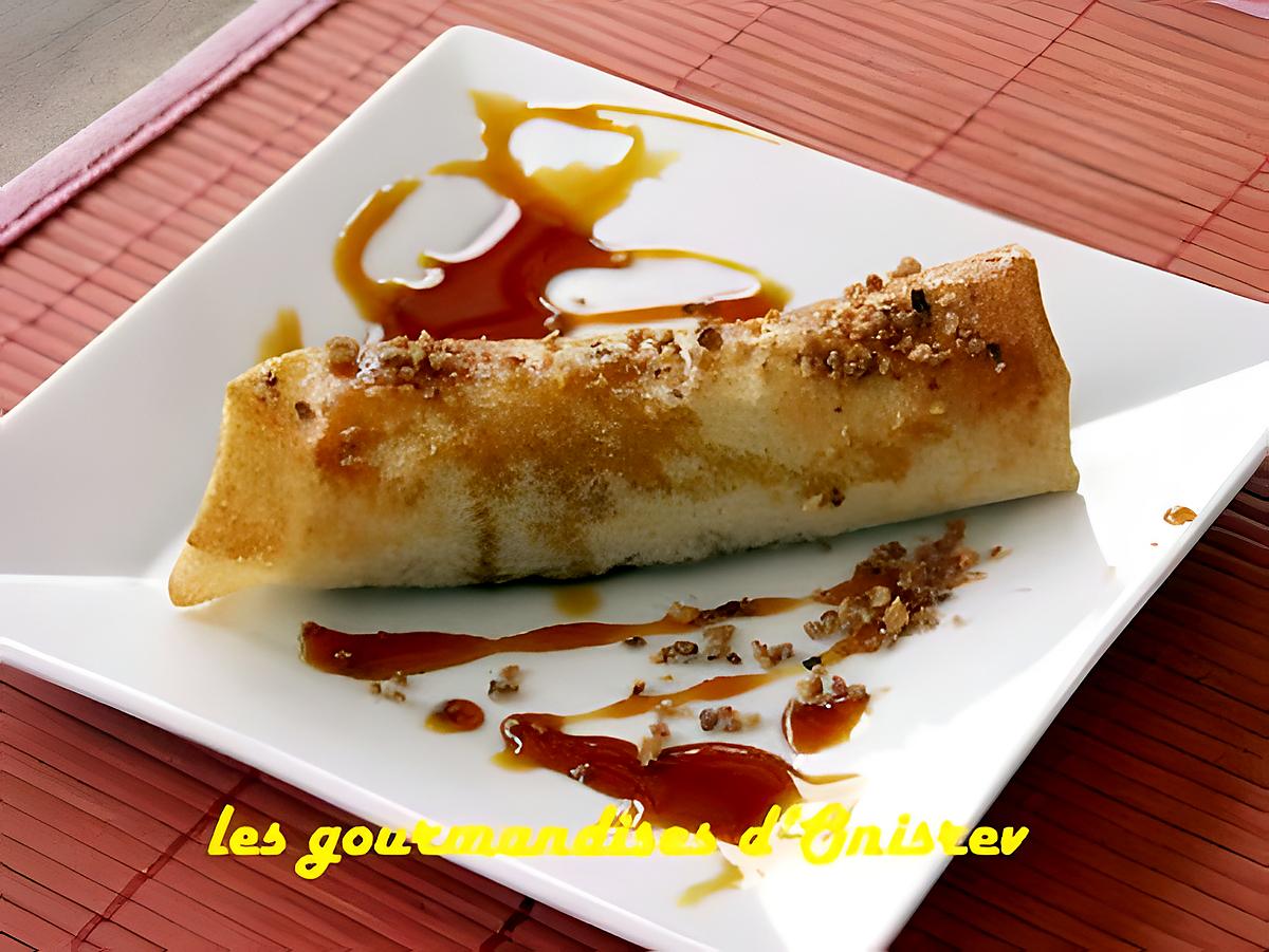 recette Croustillants de bananes caramel et pralin