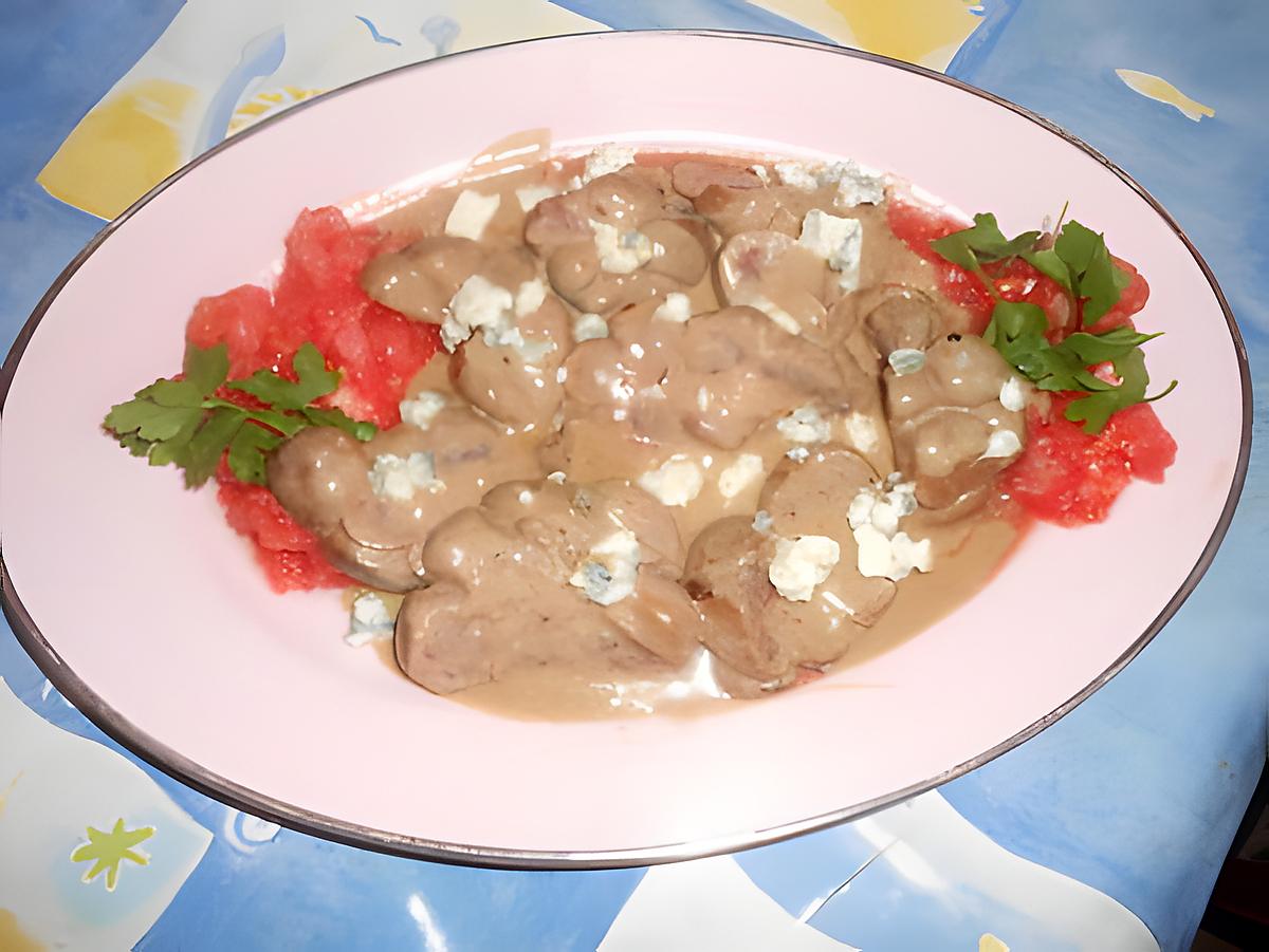 recette Rognons de veau au roquefort