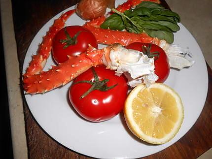 recette Salade de tomates au crabe