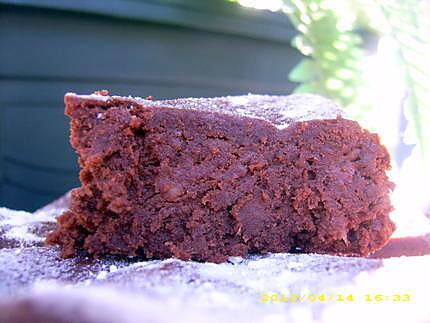 recette fondant allégé au chocolat noir et compote de pommes