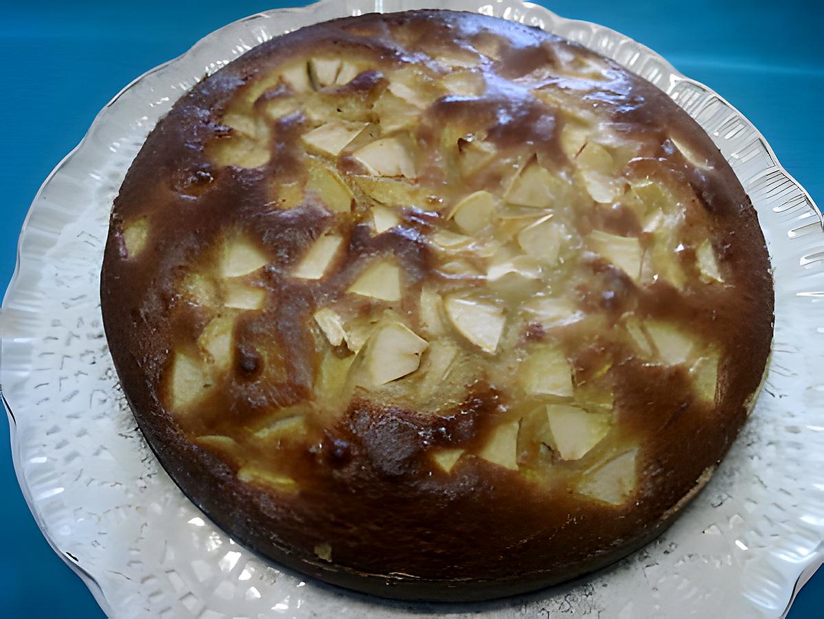 recette Gâteau au lait concentré sucré aux pommes.