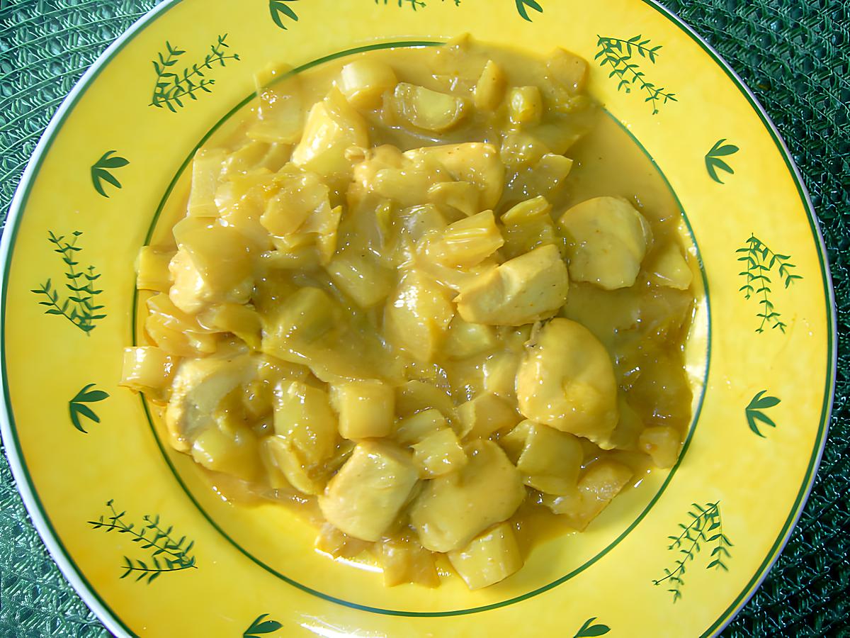 recette Curry de volaille aux endives